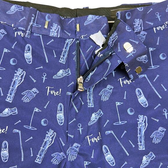 RLX Ralph Lauren Performance Golf Classic Fit Pant Bag FORE Club Navy Blue 33x32 - Picture 5 of 9